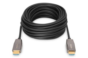 Digitus Kabel połączeniowy hybrydowy HDMI AOC | HDMI-A męski-męski | HDMI 2.1 | UHD-2 8K@60Hz | 48Gbps |HDR, eARC, HDCP 2.2, CEC | 30m