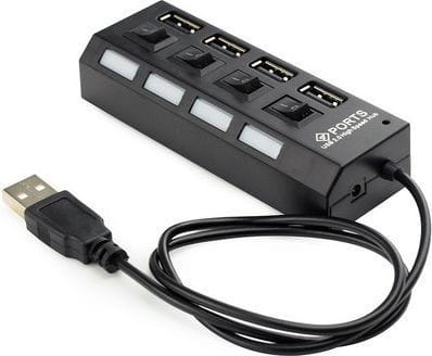 Gembird HUB 4 portowy USB czarny