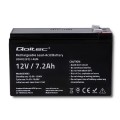 Qoltec Akumulator AGM 12V | 7.2Ah | max. 108A