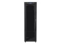 Lanberg Szafa instalacyjna rack stojąca 19 42U 600x800 czarna, drzwi szklane lcd (Flat pack)