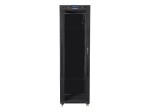 Lanberg Szafa instalacyjna rack stojąca 19 42U 600x800 czarna, drzwi szklane lcd (Flat pack)