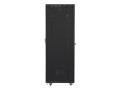 Lanberg Szafa instalacyjna rack stojąca 19 42U 600x800 czarna, drzwi szklane lcd (Flat pack)