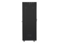 Lanberg Szafa instalacyjna rack stojąca 19 42U 600x800 czarna, drzwi perforowane lcd (flat pack)