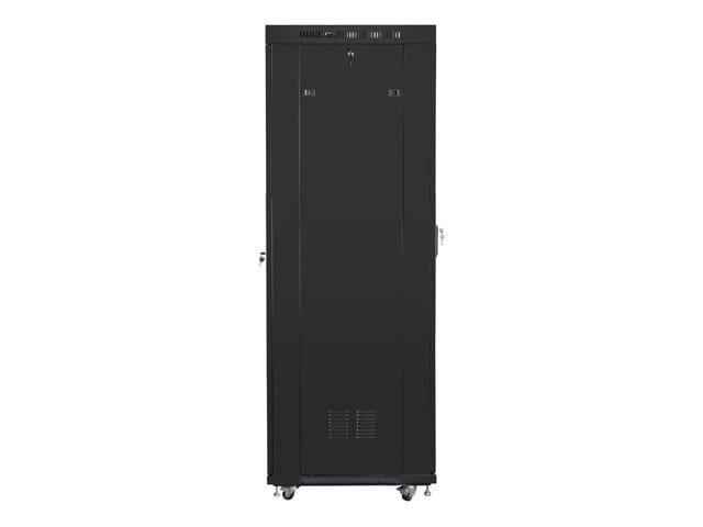 Lanberg Szafa instalacyjna rack stojąca 19 42U 600x800 czarna, drzwi perforowane lcd (flat pack)
