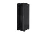 Lanberg Szafa instalacyjna rack stojąca 19 42U 800x800 czarna, drzwi szklane LCD (Flat pack)