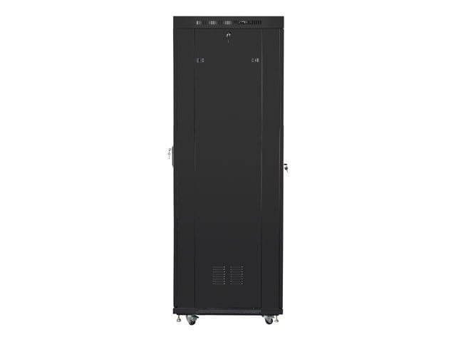 Lanberg Szafa instalacyjna rack stojąca 19 42U 800x800 czarna, drzwi szklane LCD (Flat pack)