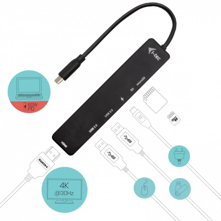 i-tec !i-tec USB-C Travel Easy Dock 4K HDMI + Power Delivery 60 W