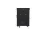 Lanberg Szafa instalacyjna Rack stojąca 19 15U 600X600 czarna, drzwi sklane (flat pack)