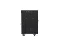 Lanberg Szafa instalacyjna Rack stojąca 19 15U 600X600 czarna, drzwi sklane (flat pack)