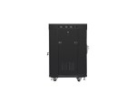 Lanberg Szafa instalacyjna Rack stojąca 19 15U 600X600 czarna, drzwi sklane (flat pack)