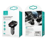 USAMS Zestaw głośnomówiący C21 z transmiterem FM MP3 Bluetooth   2xUSB 3,4A