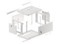 Lanberg Szafa wisząca 19 6U 600x450 WF01-6406-00S szara