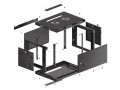 Lanberg Szafa wisząca 19 6U 600x450 WF01-6406-00B czarna