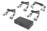 Digitus Przełącznik KVM 4 portowy HDMI, 4K 30Hz