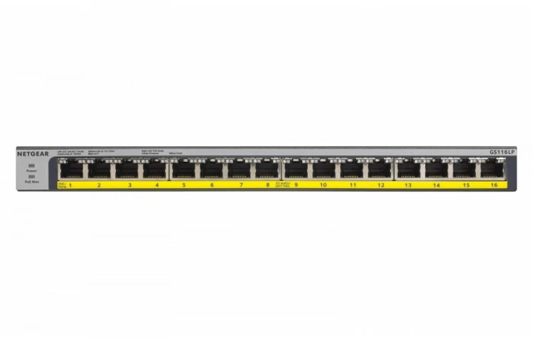 Netgear Przełącznik GS116LP Switch niezarządzalny 16xGE PoE+
