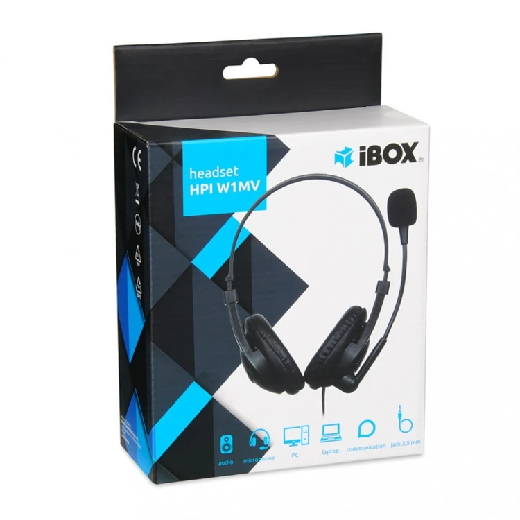 iBOX Słuchawki biurowe z mikrofonem  HPI W1MV