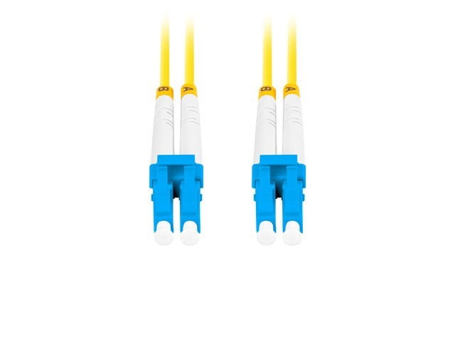 Lanberg Patchcord światłowodowy Sm Lc/Upc-Lc/Upc Duplex 3.0Mm 1M żółty
