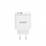 Savio Ładowarka sieciowa USB Quick Charge, Power Delivery 3.0, 30W, LA-06