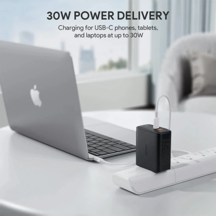 AUKEY PA-D2 ładowarka sieciowa 2xUSB C PD Power Delivery 3.0 36W 6A Dynamic Detect