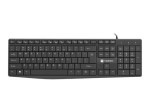 Natec Klawiatura Nautilus US slim 1.8m Czarna