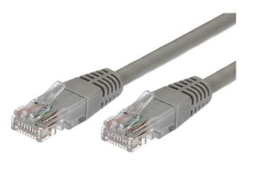 TB Kabel Patchcord miedziany kat.5e RJ45 UTP 2m. szary  - paczka 10 sztuk