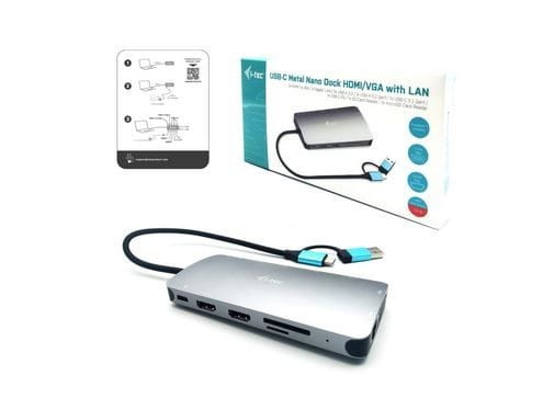 i-tec Stacja dokująca USB 3.0/USB-C/Thunderbolt 3x Display Metal Nano Dock LAN +Power Delivery 100W