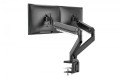 Digitus Ramię biurkowe podwójne z zaciskiem, 2xLCD, max. 35", max. obciążenie 2x15kg, ze sprężyną gazową
