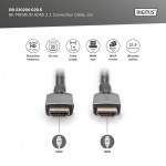 Digitus Kabel Premium połączeniowy HDMI 2.1 Ultra HighSpeed 8K60Hz UHD Typ HDMI A/A M/M 2m Czarny