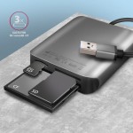 AXAGON CRE-S3 Czytnik zewnętrzny kart USB-A 3. 2 GEN 1, 3-slot lun SD/microSD/CF, obsługa UHS-II
