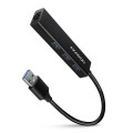 AXAGON HMA-GL3A Wieloportowy hub USB 4in1, 5Gbps, 3x USB-A + GLAN, metalowy, 20cm USB-A kabel