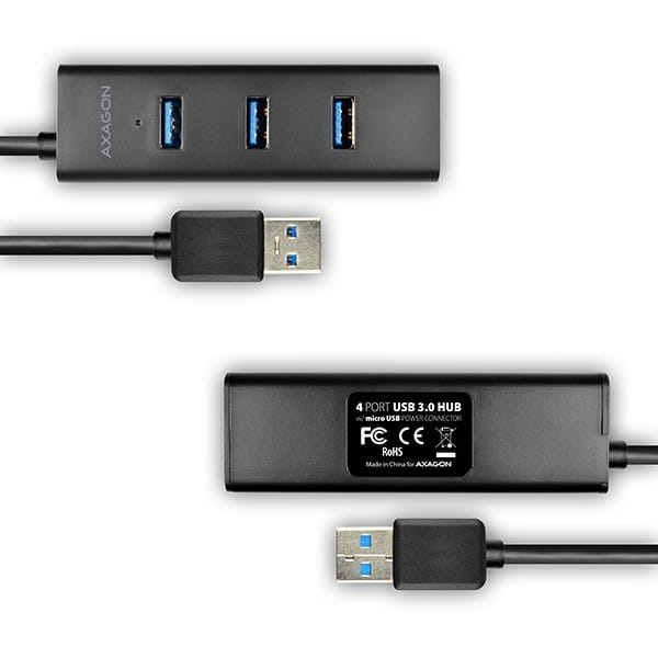 AXAGON HUE-S2BP Hub 4-portowy USB 3.2 Gen 1 charging hub 1.2m   kabel, AC adapter