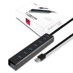 AXAGON HUE-SA7BP Hub 7-portowy USB 3.2 GEN 1 aluminum charging hub, AC adapter