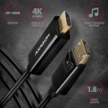 AXAGON RVD-HI14C2 Adapter aktywny DisplayPort -> HDMI 1.4, 4K/30Hz, kabel 1,8m