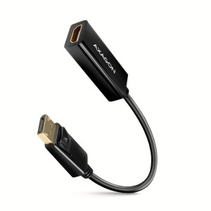 AXAGON RVD-HI14N Adapter aktywny Displayport -> HDMI 1,4, 4K/30Hz, kabel 18cm