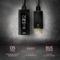 AXAGON RVD-HI14N Adapter aktywny Displayport -> HDMI 1,4, 4K/30Hz, kabel 18cm