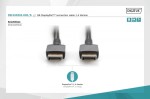 Digitus Kabel połączeniowy PREMIUM DisplayPort 8K60Hz UHD DP/DP M/M 3m Czarny