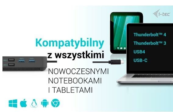 i-tec Stacja dokująca USB-C HDMI Dual DP Docking Station Power Delivery 100 W