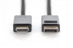 Digitus Kabel adapter DisplayPort - HDMI 4K 30Hz DP/HDMI M/M 1,8m