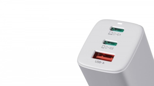 iBOX Ładowarka sieciowa  ILUC65B biała GaN 65W USB-C