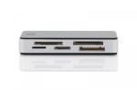 Digitus Czytnik kart 5-portowy USB 3.0 SuperSpeed, All-in-one, Czarno-srebrny