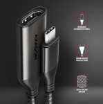 AXAGON RVC-HI2M Adapter USB-C -> HDMI 2.0 4K/60Hz Aluminum, 25cm kabel