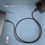 AXAGON BUMM3-CM10AB Kabel Micro-B USB,  USB-C 3.2 Gen 1, 1m, 3A, ALU, PVC Czarny