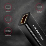 AXAGON RVDM-HI14N Adapter aktywny Mini DP > HDMI 1.4, 4K/30Hz