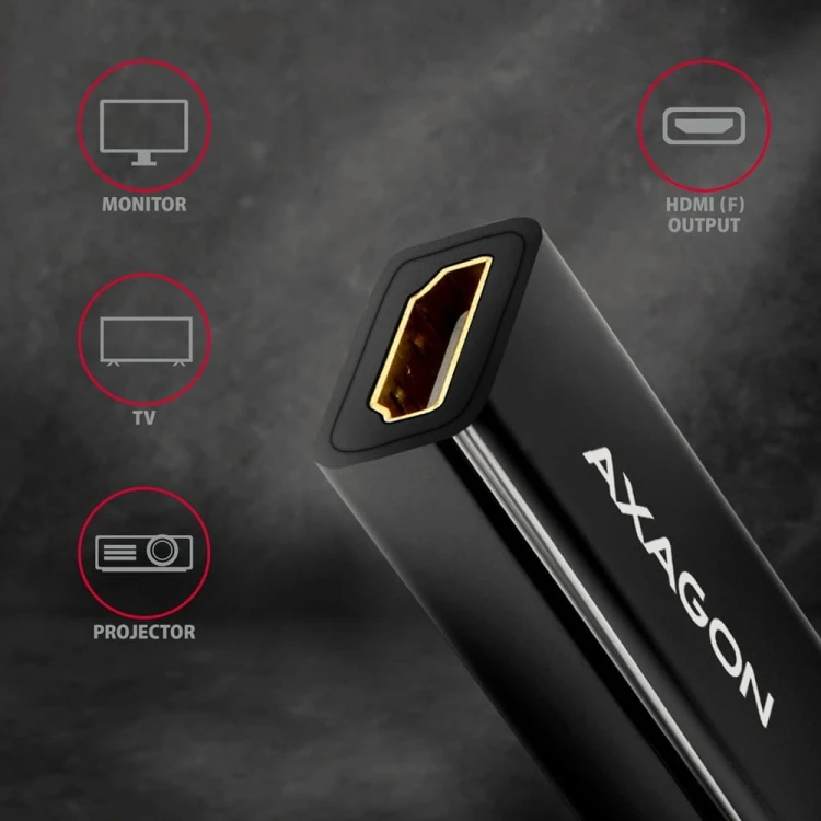 AXAGON RVDM-HI14N Adapter aktywny Mini DP > HDMI 1.4, 4K/30Hz