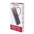 AXAGON HMC-4KX3 Wieloportowy hub USB 11in1, 5Gbps, 3x USB-A, 2x HDMI 4K/60Hz+ DP 4K/60Hz+ GLAN + SD/microSD + audio, PD 100W, 40cm USB-C kabel