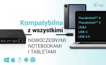 i-tec Stacja dokująca USB 3.0 / USB-C / Thunderbolt, 3 x 4K Gen 2 + zasilanie 100 W