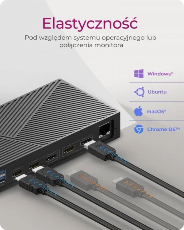 IcyBox Stacja dokująca IB-DK2246-C 11in1,HDMI,DP,LAN,TYPE-C