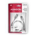 AXAGON BUCM2-CM25AB Kabel USB-C - USB-C, 2.5m 5A charging, ALU, 240W PD, oplot, USB2.0, czarny