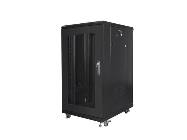 Lanberg Szafa stojąca 19 cali 22U 600x800 drzwi perforowane, czarna