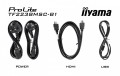 IIYAMA Monitor wielkoformatowy 21.5 cala TF2238MSC-B1 IPS,FHD,DP,HDMI,2x2W,2xUSB,600(cd/m2),  10pkt.7H,IP1X(Front),Pion/Poziom